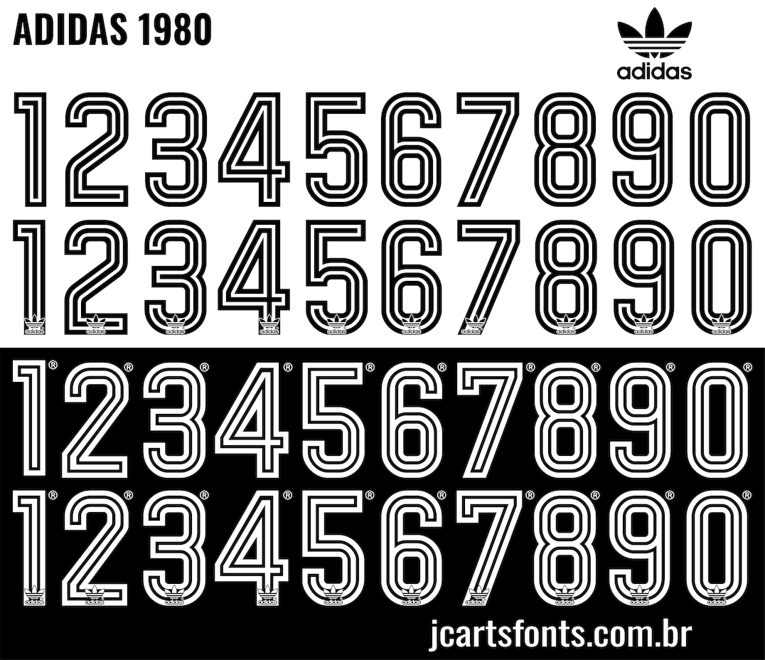 Fonte Vetor Adidas 1980 Retro