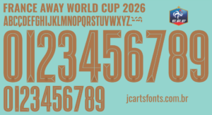 Fonte Vetor 20 Fonte Vetor França World Cup Away 2026
