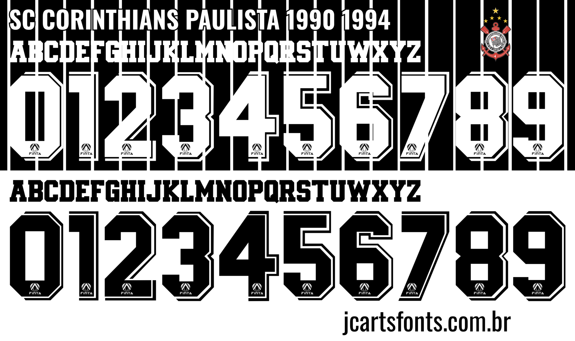 Fonte Vetor Sport Club Corinthians Paulista 1990 1994