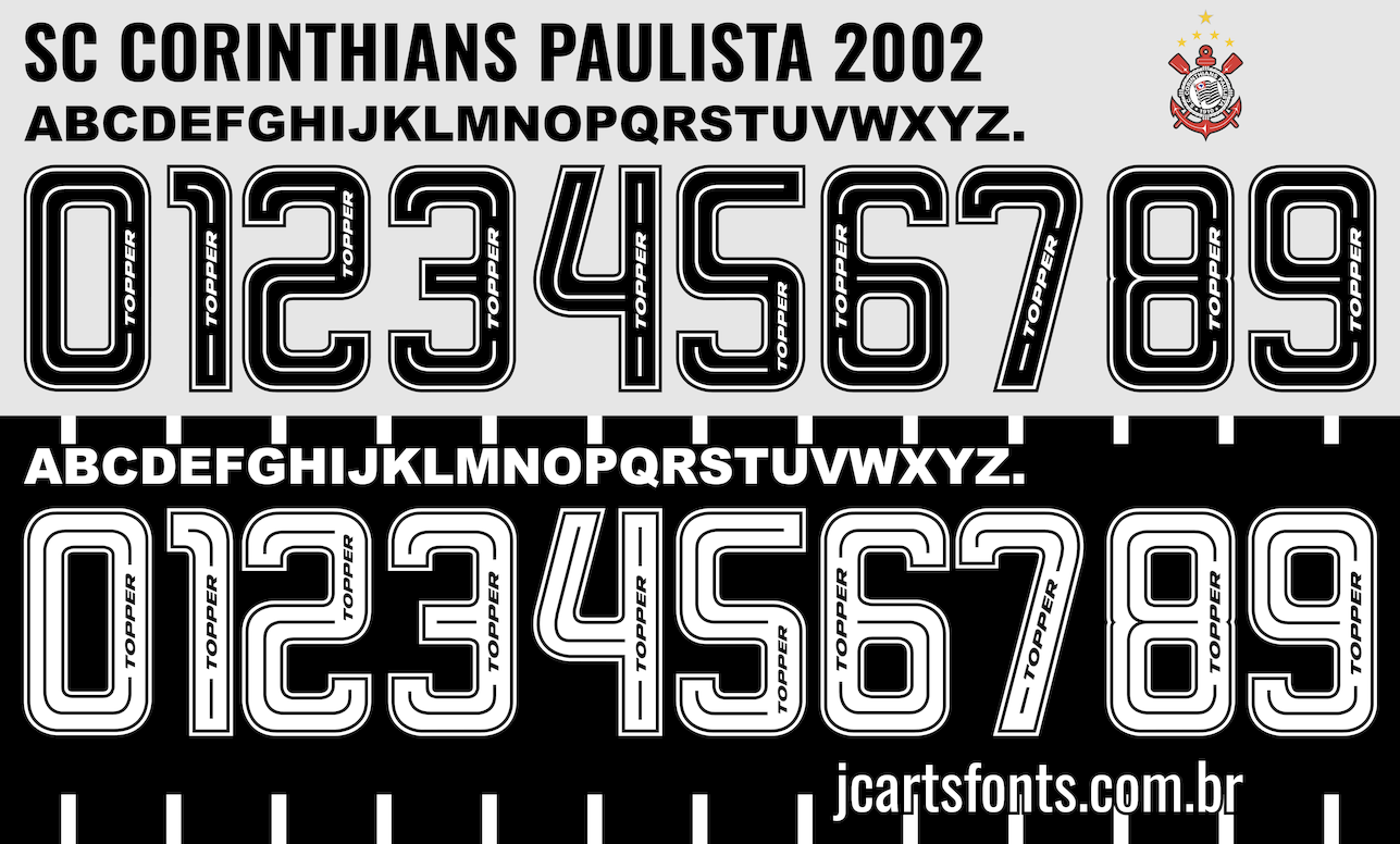 Fonte Vetor Sport Club Corinthians Paulista 2002