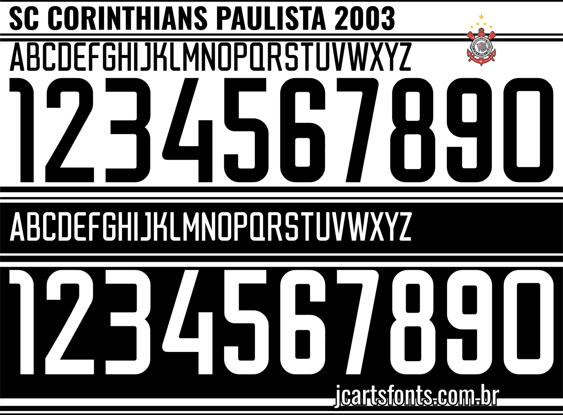 Fonte Vetor Sport Club Corinthians Paulista 2003