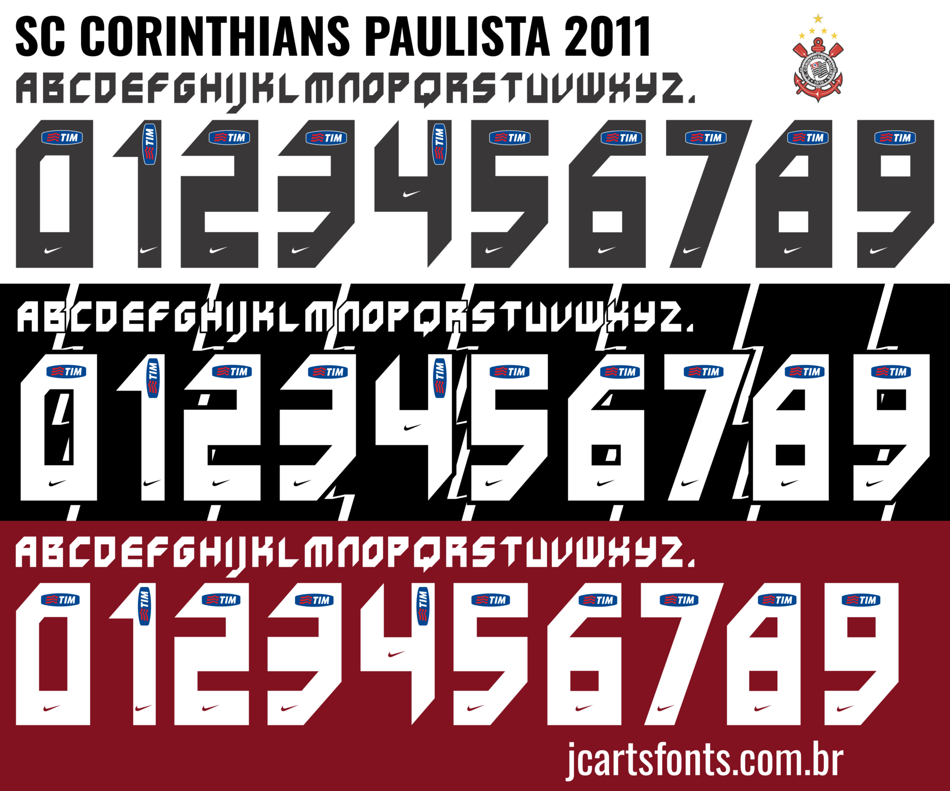 Fonte Vetor Sport Club Corinthians Paulista 2011