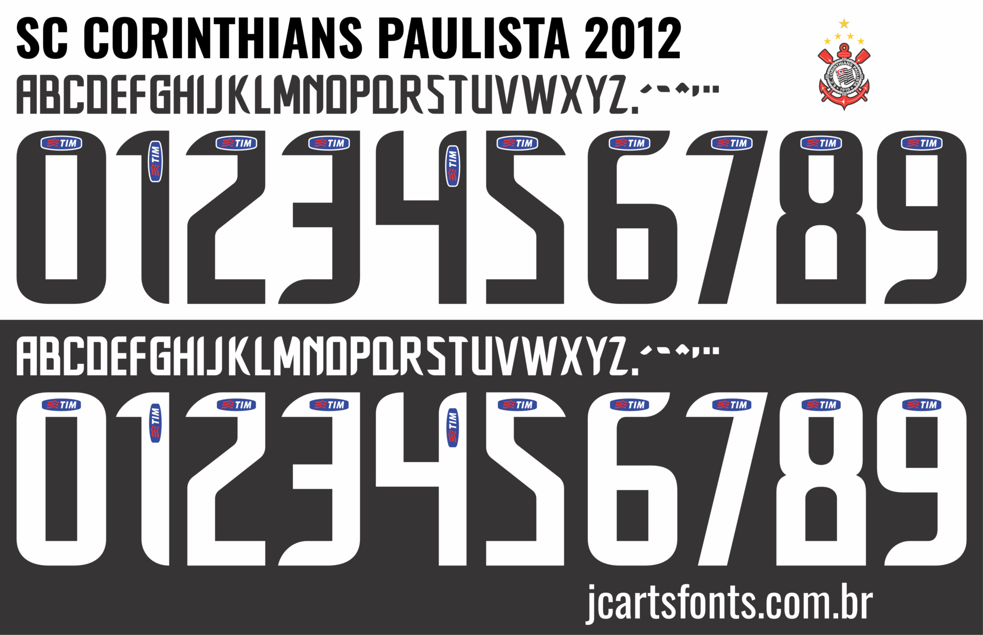 Fonte Vetor Sport Club Corinthians Paulista 2012