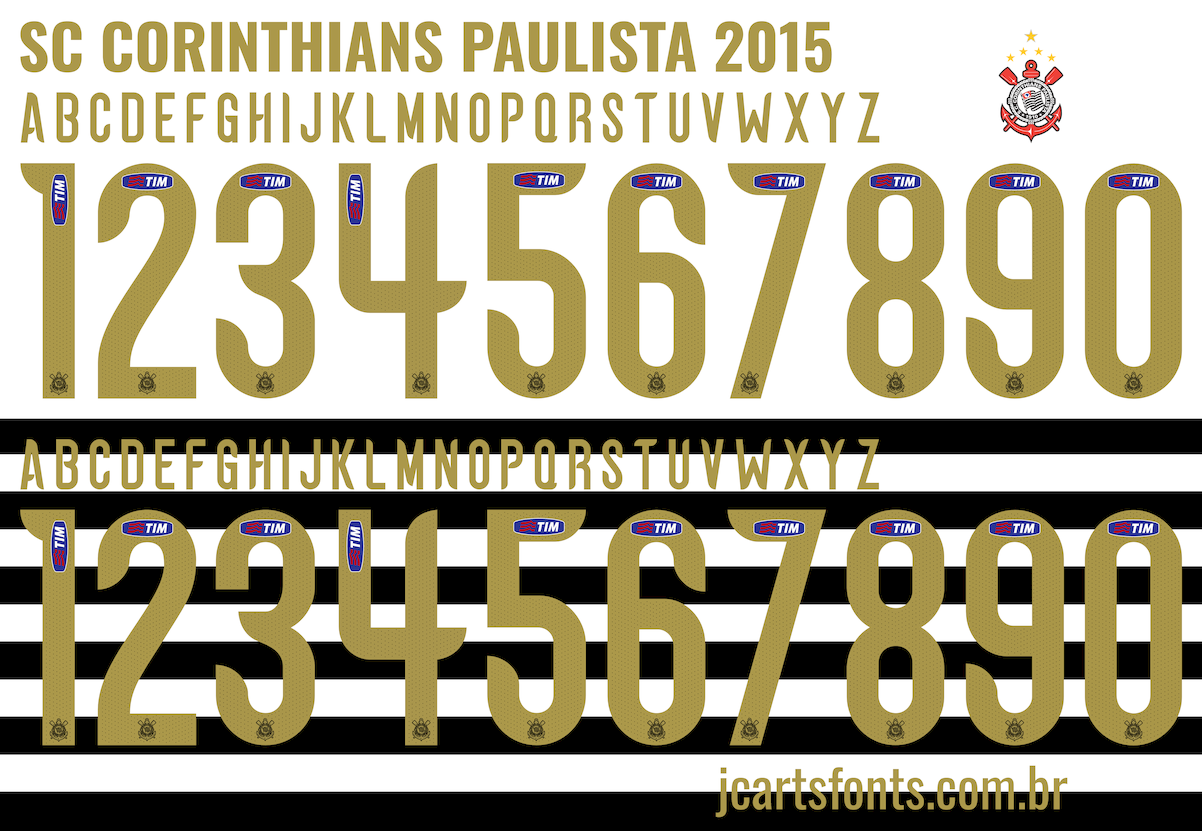 Fonte Vetor Sport Club Corinthians Paulista 2015