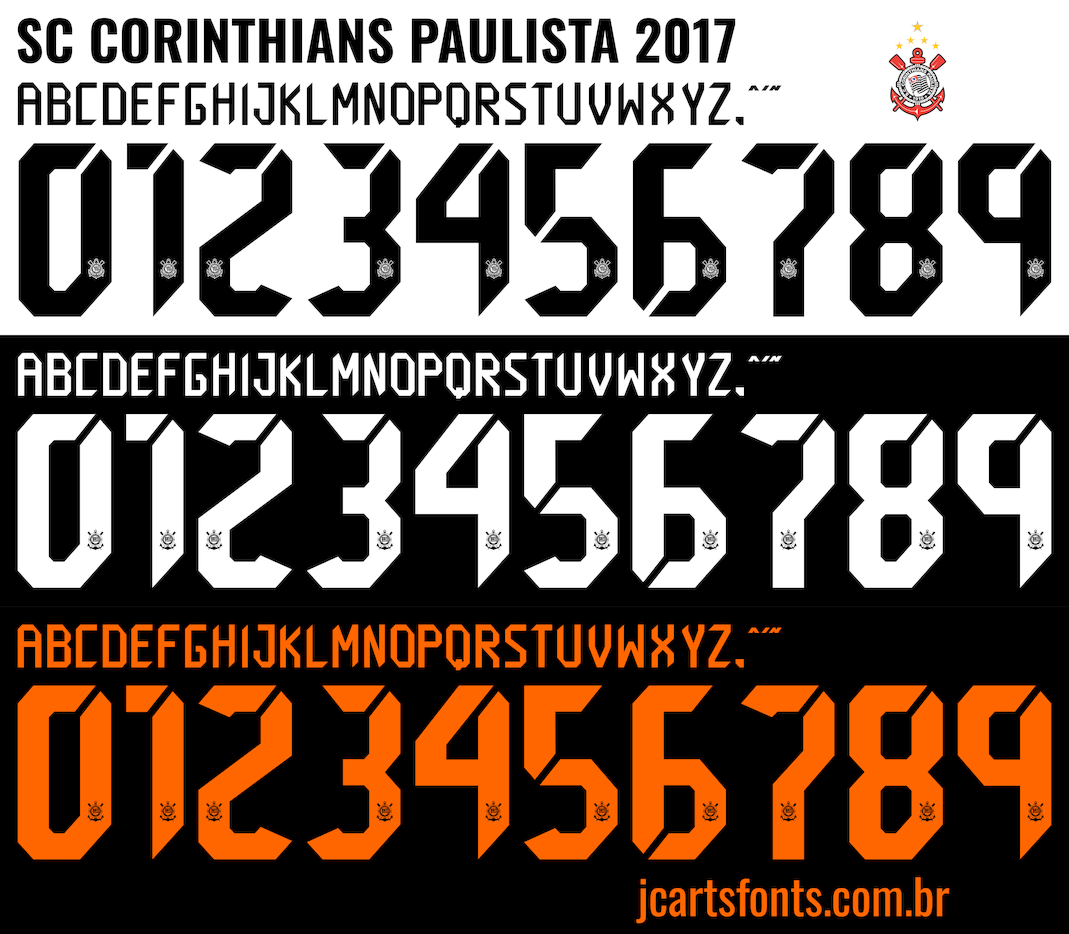 Fonte Vetor Sport Club Corinthians Paulista 2017