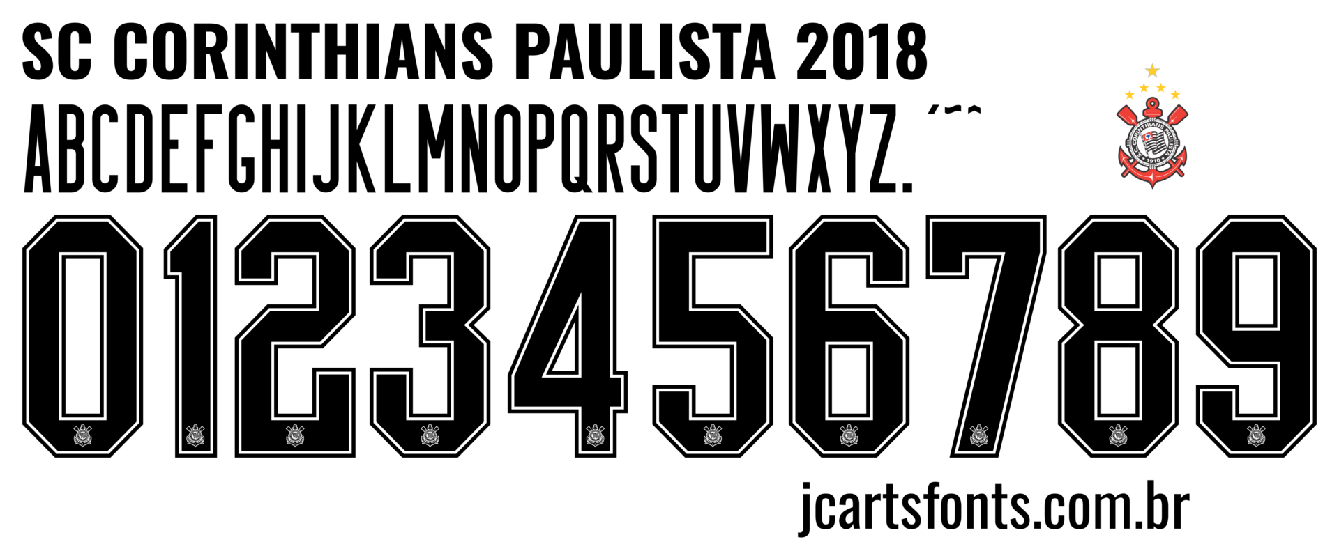 Fonte Vetor Sport Club Corinthians Paulista 2018