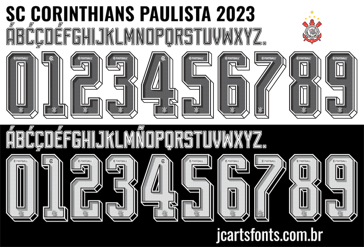 Fonte Vetor Sport Club Corinthians Paulista 2023