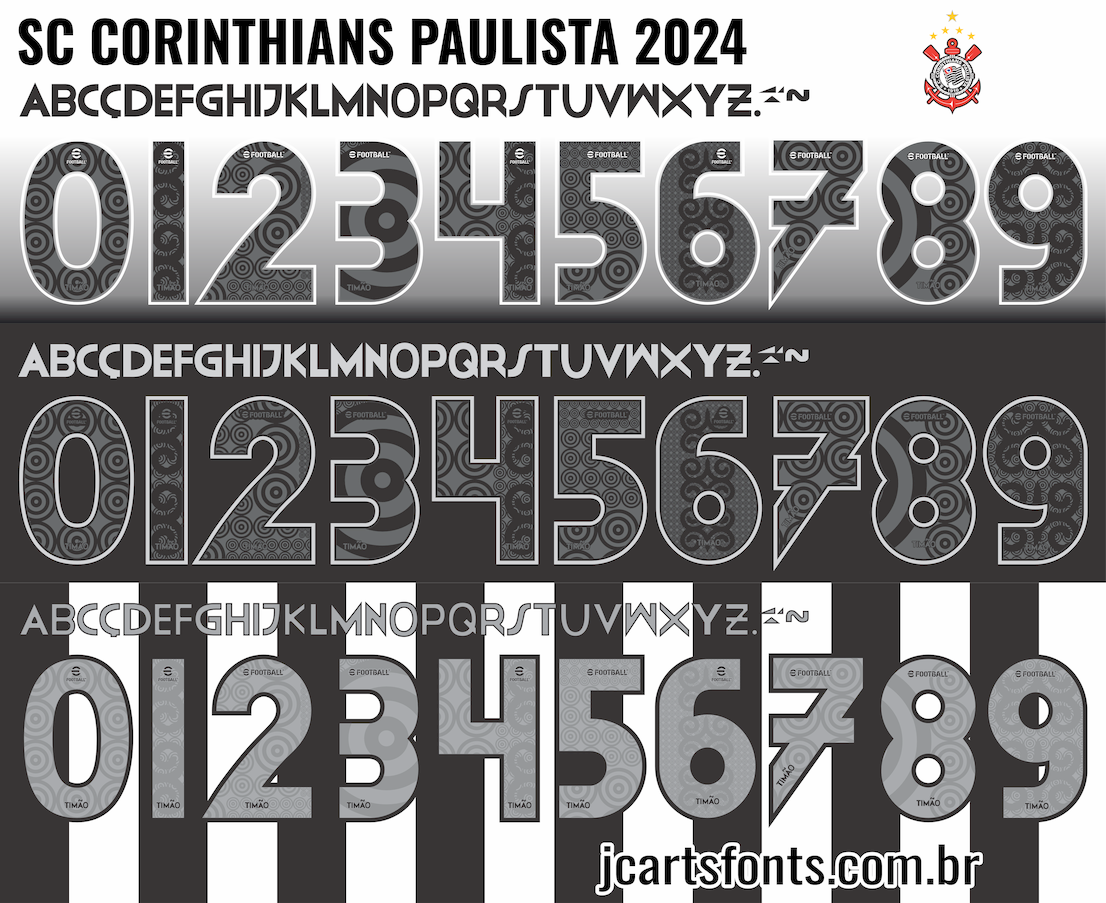 Fonte Vetor Sport Club Corinthians Paulista 2024