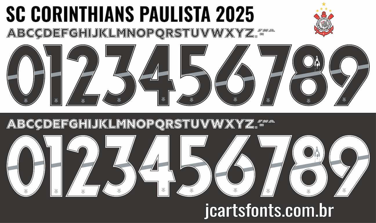 Fonte Vetor Sport Club Corinthians Paulista 2025