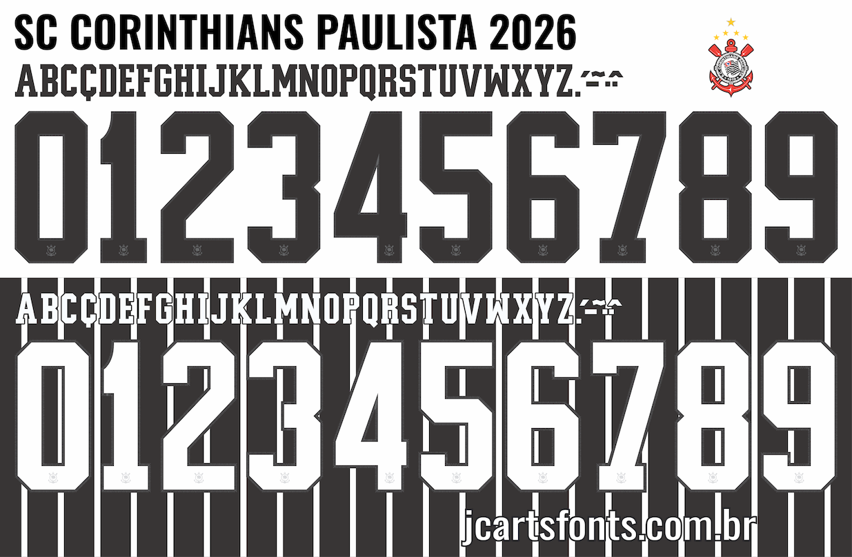 Fonte Vetor Sport Club Corinthians Paulista 2026