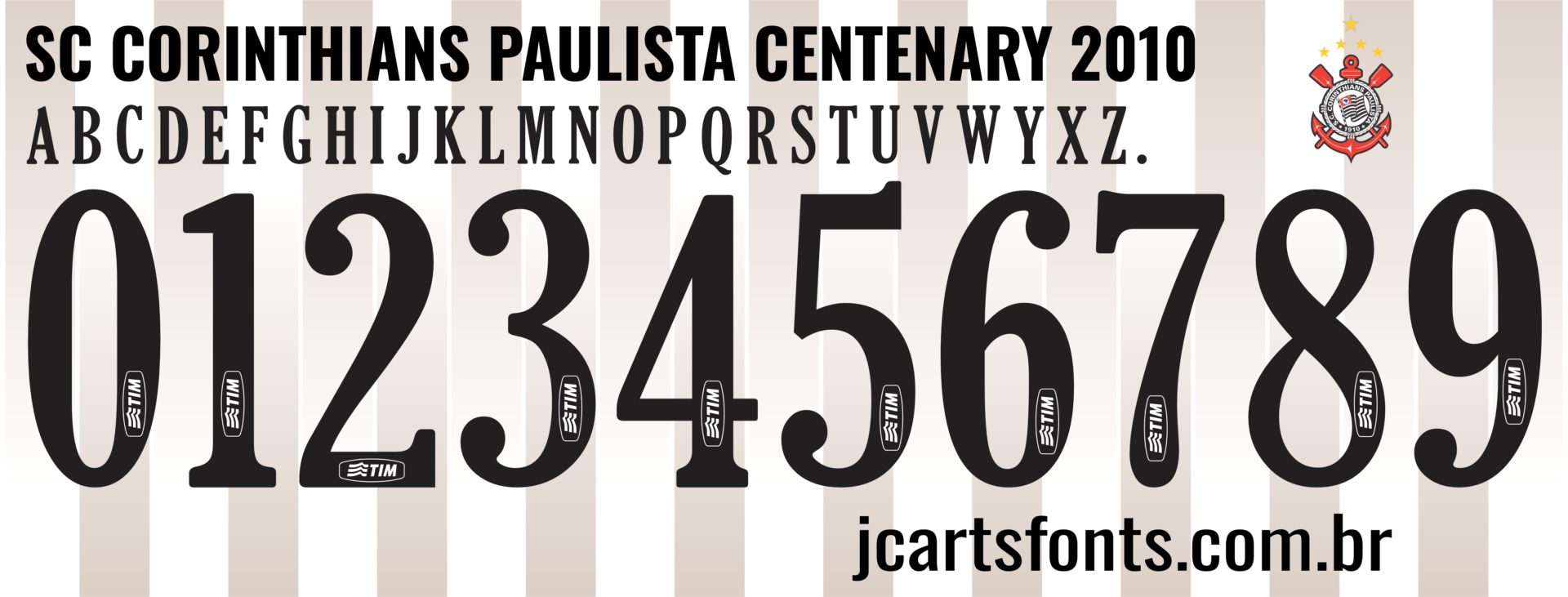 Fonte Vetor Sport Club Corinthians Paulista Centenary 2010