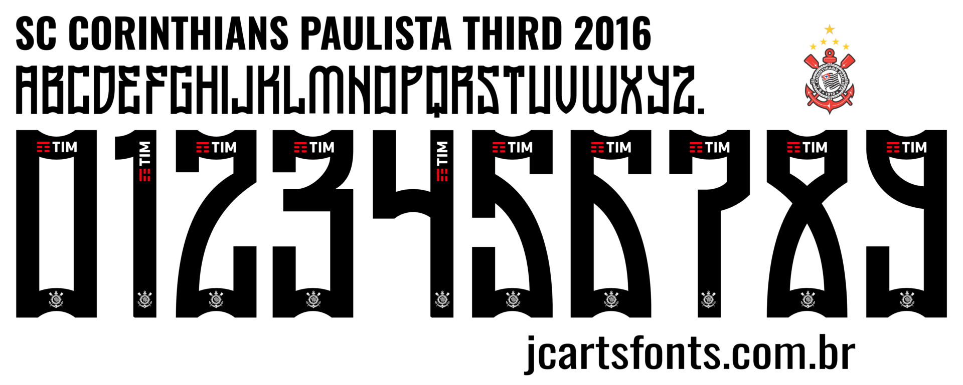 Fonte Vetor Sport Club Corinthians PaulistaThird 2016